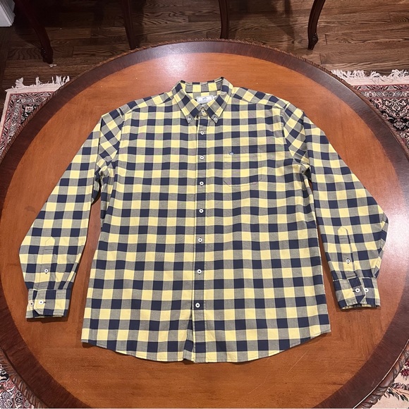 SOLD Southern Tide Spray Avenue Buffalo Check Long Sleeve Button Up Shirt Yellow - Picture 4 of 14
